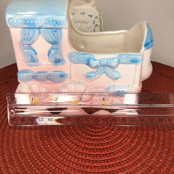 Vintage Nursery Themed Porcelain Music Box Decorative Planter Lot - Picture 15 of 16